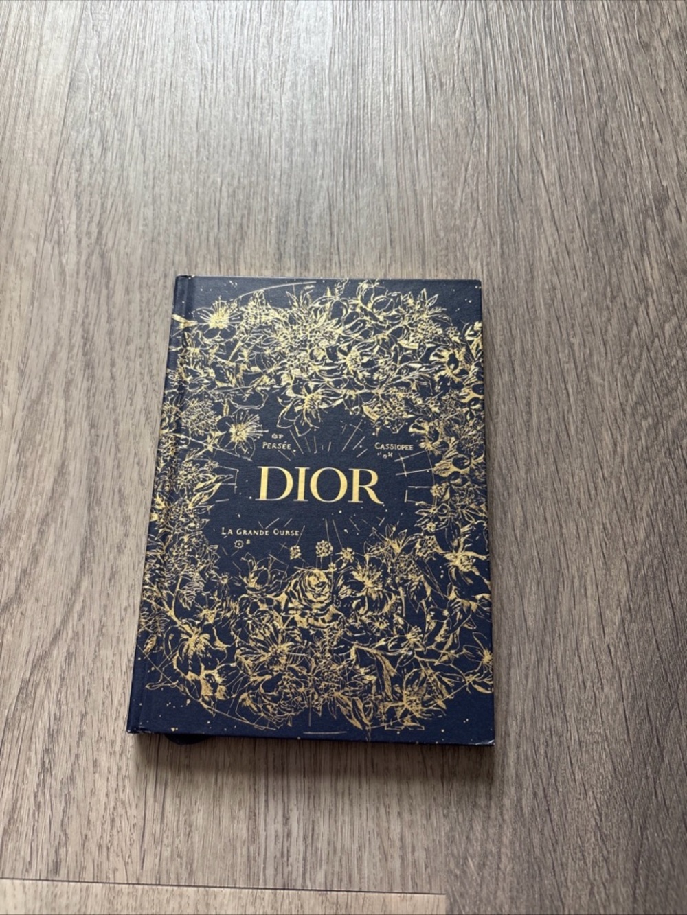 Dior Navy and Gold Floral Hardcover Notebook